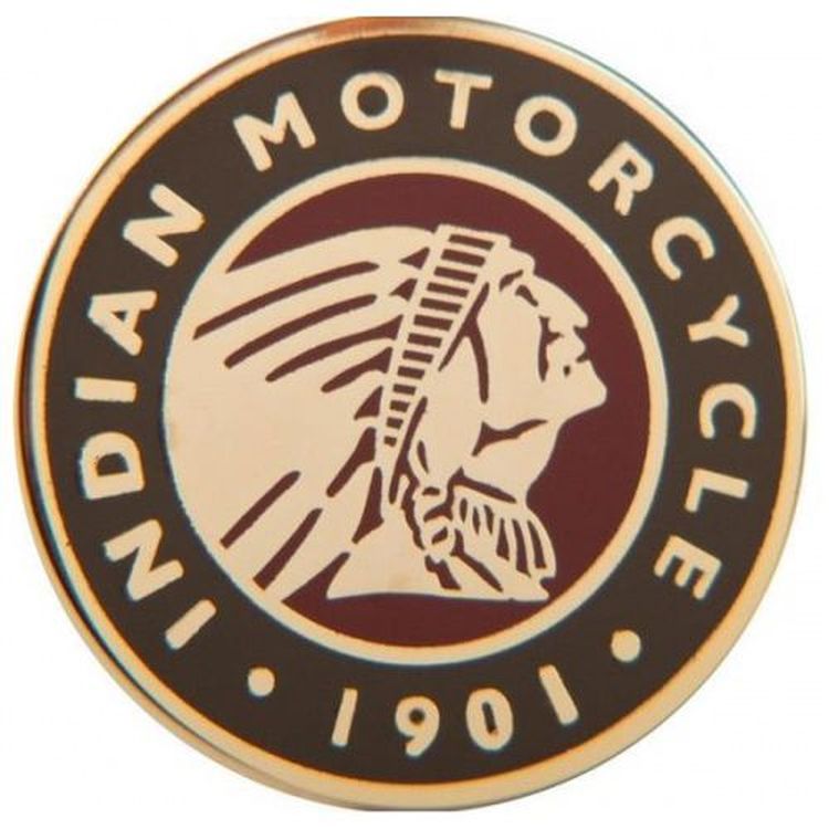 Indian Motorcycle 1901 Circle Icon Pin Badge